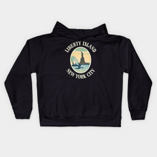 Liberty Island New York City Kids Hoodie